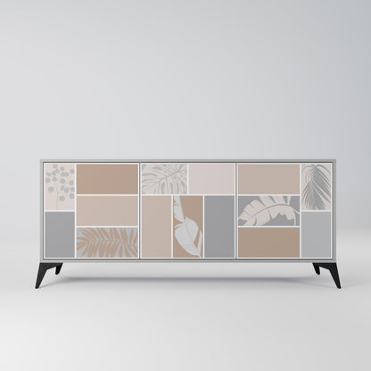 TROPICAL SHAPES 3-Door Sideboard in Grey Finish