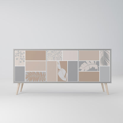 TROPICAL SHAPES 3-Door Sideboard in Grey Finish