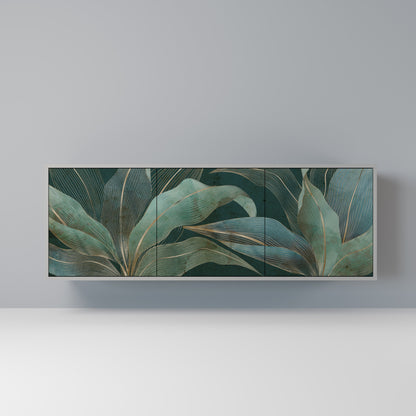 ROYAL GREEN 3-Door Sideboard in Grey Finish