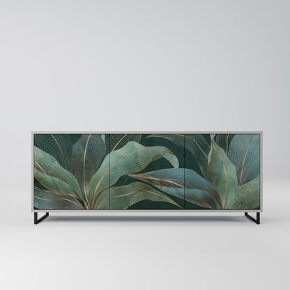 ROYAL GREEN 3-Door Sideboard in Grey Finish