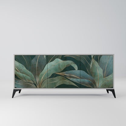 ROYAL GREEN 3-Door Sideboard in Grey Finish