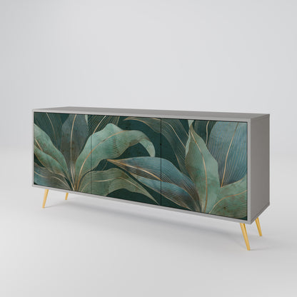 ROYAL GREEN 3-Door Sideboard in Grey Finish