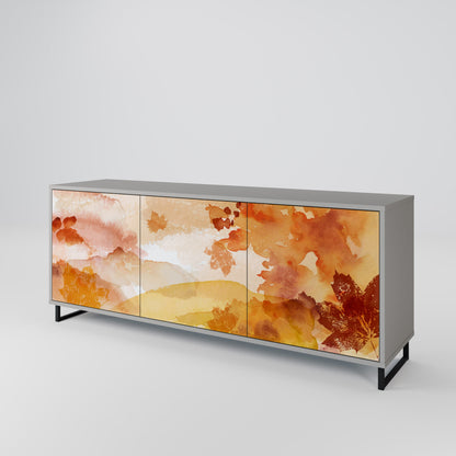 TRACES OF AUTUMN 3-Door Sideboard in Grey Finish