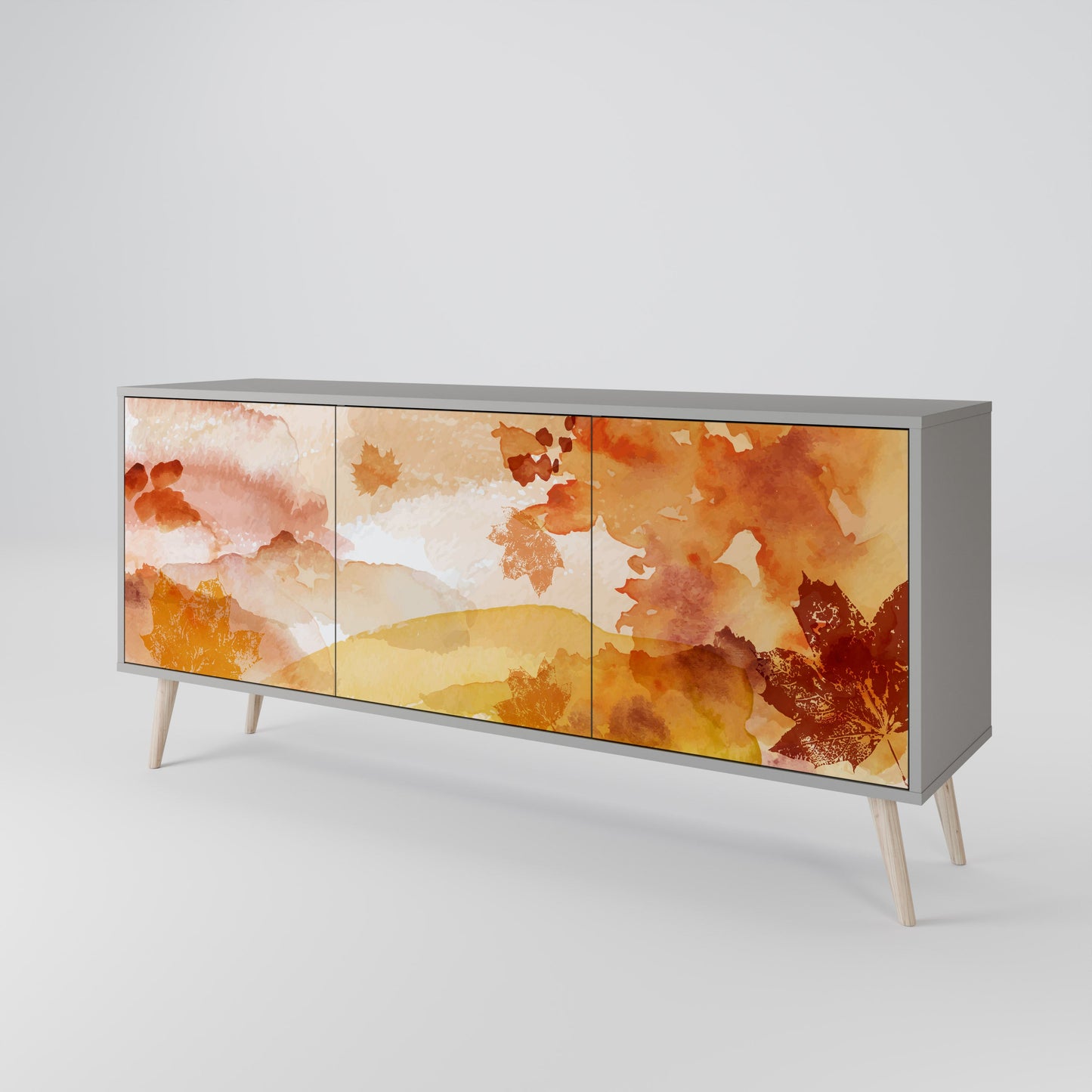 TRACES OF AUTUMN 3-Door Sideboard in Grey Finish