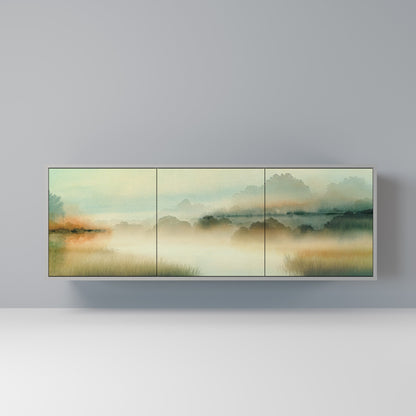 MORNING BY THE LAKE 3-Door Sideboard in Grey Finish