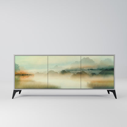 MORNING BY THE LAKE 3-Door Sideboard in Grey Finish