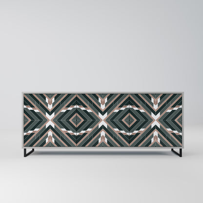 DIMENSION DELIGHTS 3-Door Sideboard in Grey Finish