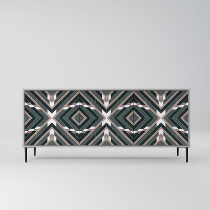 DIMENSION DELIGHTS 3-Door Sideboard in Grey Finish