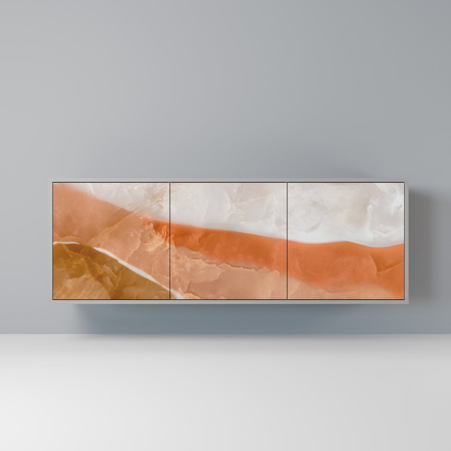 SANDHILLS SPLENDOUR 3-Door Sideboard in Grey Finish