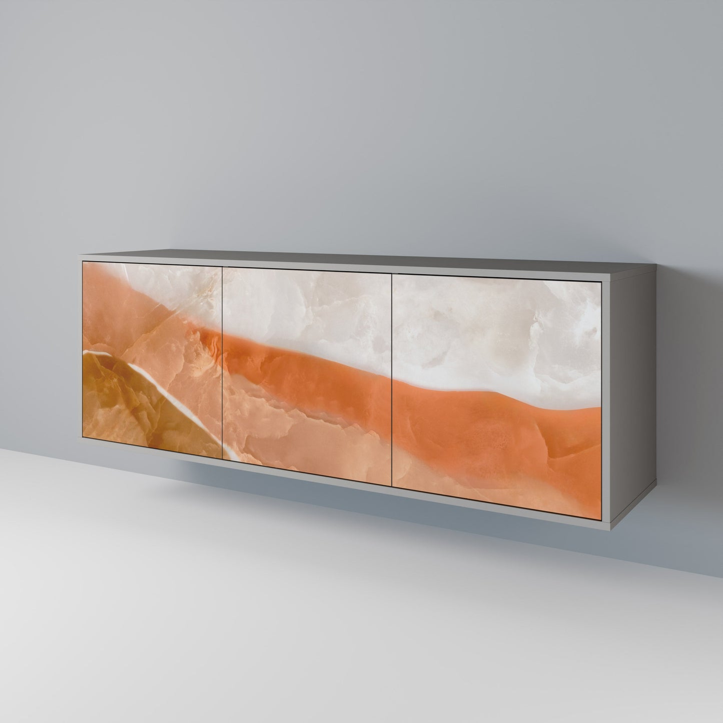 SANDHILLS SPLENDOUR 3-Door Sideboard in Grey Finish