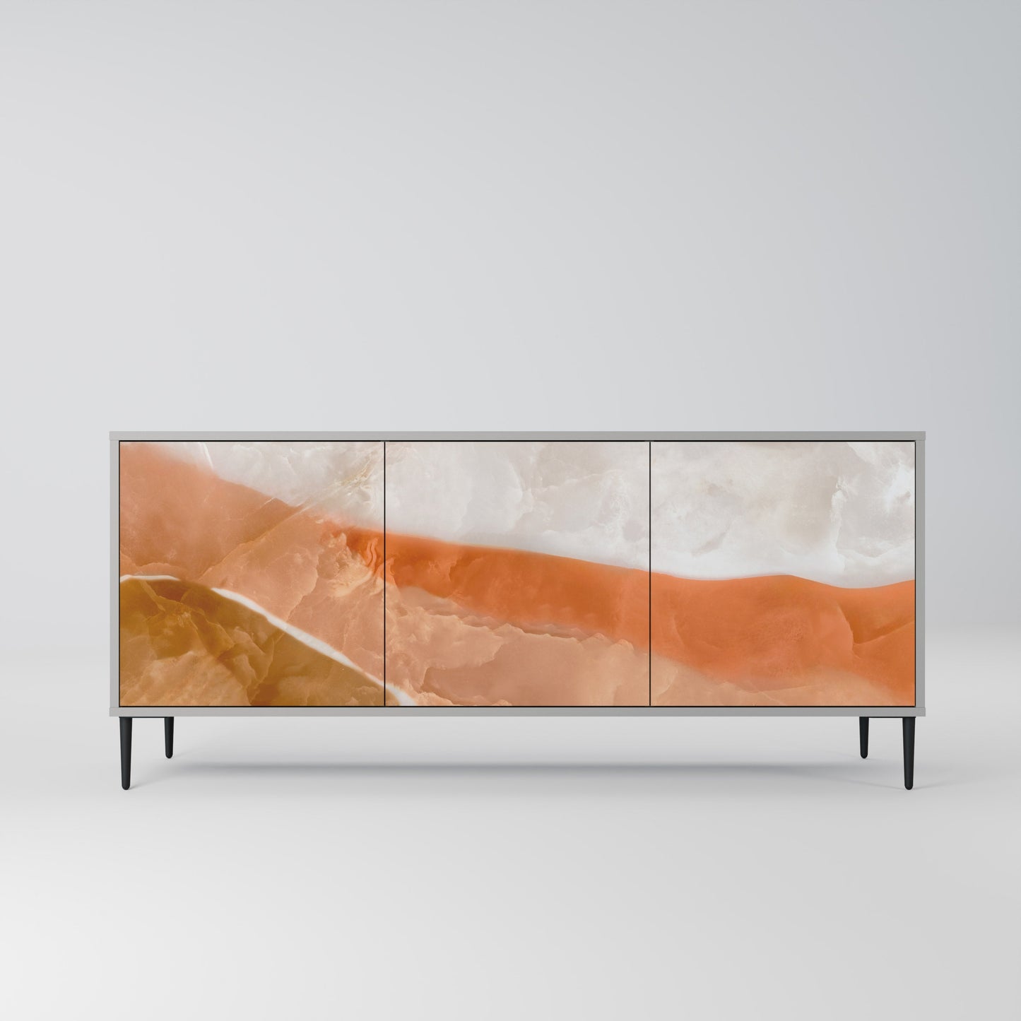 SANDHILLS SPLENDOUR 3-Door Sideboard in Grey Finish