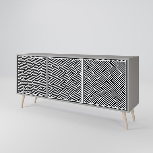 TEMPORARY SEQUENCE 3-Door Sideboard in Grey Finish