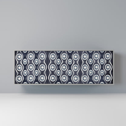 GRAPHITE EYES 3-Door Sideboard in Grey Finish