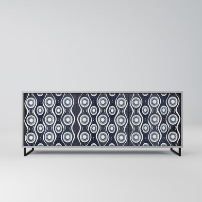 GRAPHITE EYES 3-Door Sideboard in Grey Finish