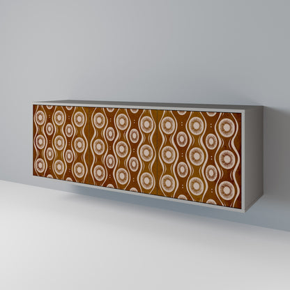 BROWN EYES 3-Door Sideboard in Grey Finish