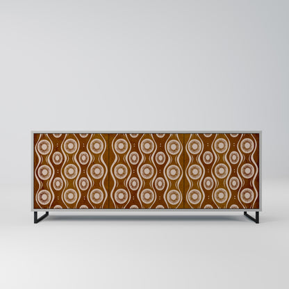 BROWN EYES 3-Door Sideboard in Grey Finish