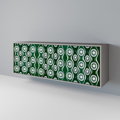 GREEN EYES 3-Door Sideboard in Grey Finish