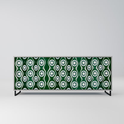 GREEN EYES 3-Door Sideboard in Grey Finish