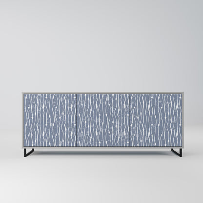GRAPHITE RAIN 3-Door Sideboard in Grey Finish