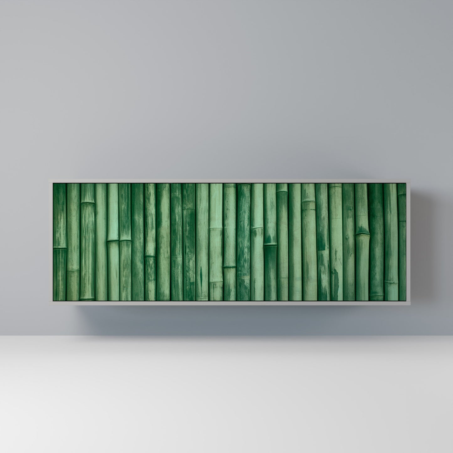 NATURAL GREEN 3-Door Sideboard in Grey Finish