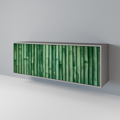 NATURAL GREEN 3-Door Sideboard in Grey Finish