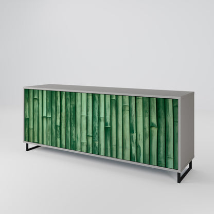 NATURAL GREEN 3-Door Sideboard in Grey Finish