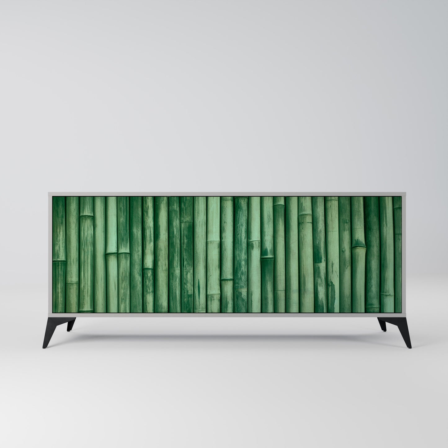 NATURAL GREEN 3-Door Sideboard in Grey Finish