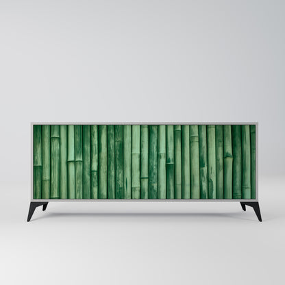 NATURAL GREEN 3-Door Sideboard in Grey Finish