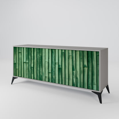 NATURAL GREEN 3-Door Sideboard in Grey Finish