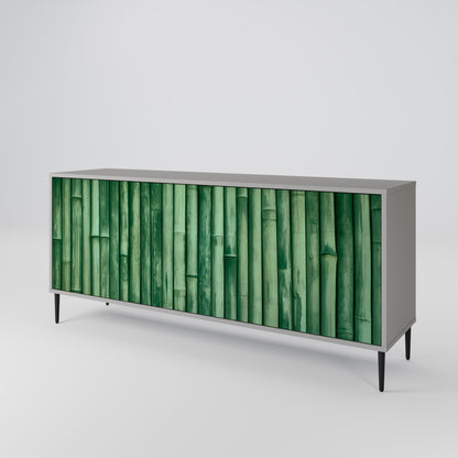 NATURAL GREEN 3-Door Sideboard in Grey Finish