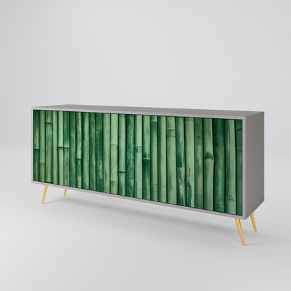 NATURAL GREEN 3-Door Sideboard in Grey Finish