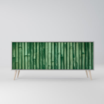 NATURAL GREEN 3-Door Sideboard in Grey Finish