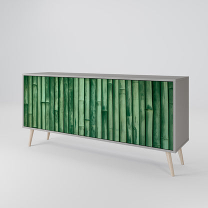 NATURAL GREEN 3-Door Sideboard in Grey Finish