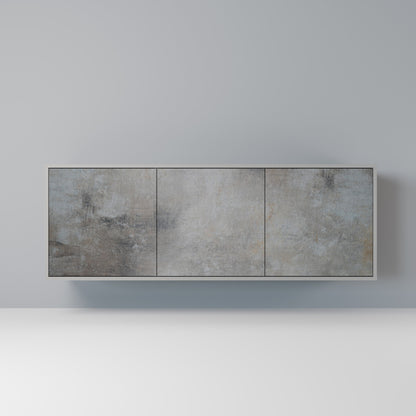 CONCRETE WALL 3-Door Sideboard in Grey Finish