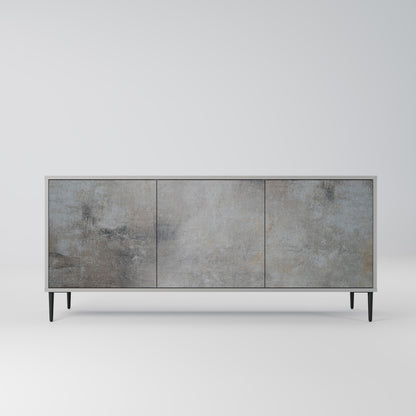 CONCRETE WALL 3-Door Sideboard in Grey Finish
