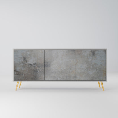 CONCRETE WALL 3-Door Sideboard in Grey Finish
