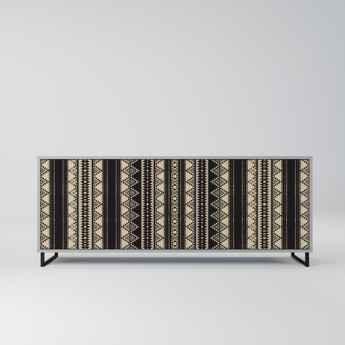 AZTEC 3-Door Sideboard in Grey Finish