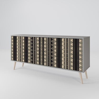 AZTEC 3-Door Sideboard in Grey Finish