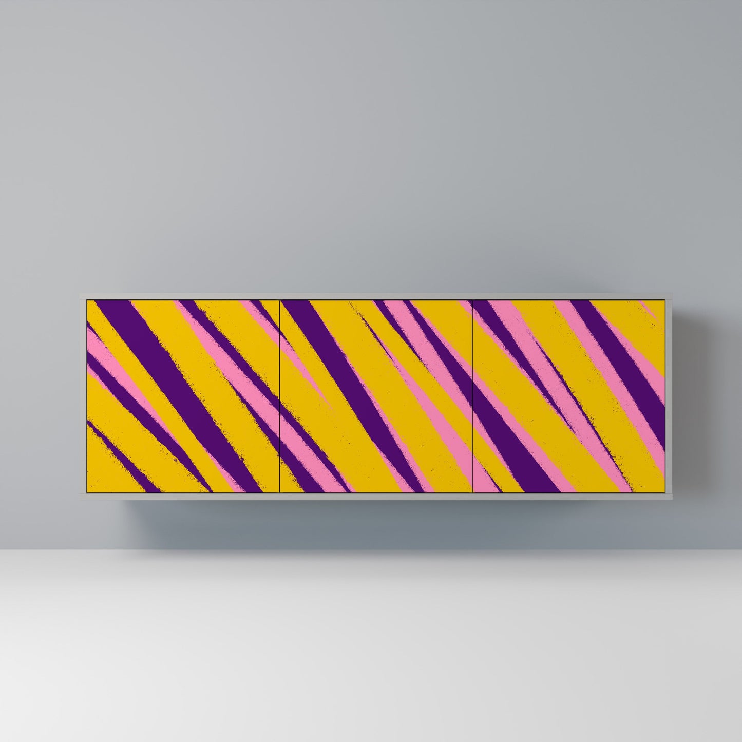 DREAMS COME TRUE 3-Door Sideboard in Grey Finish