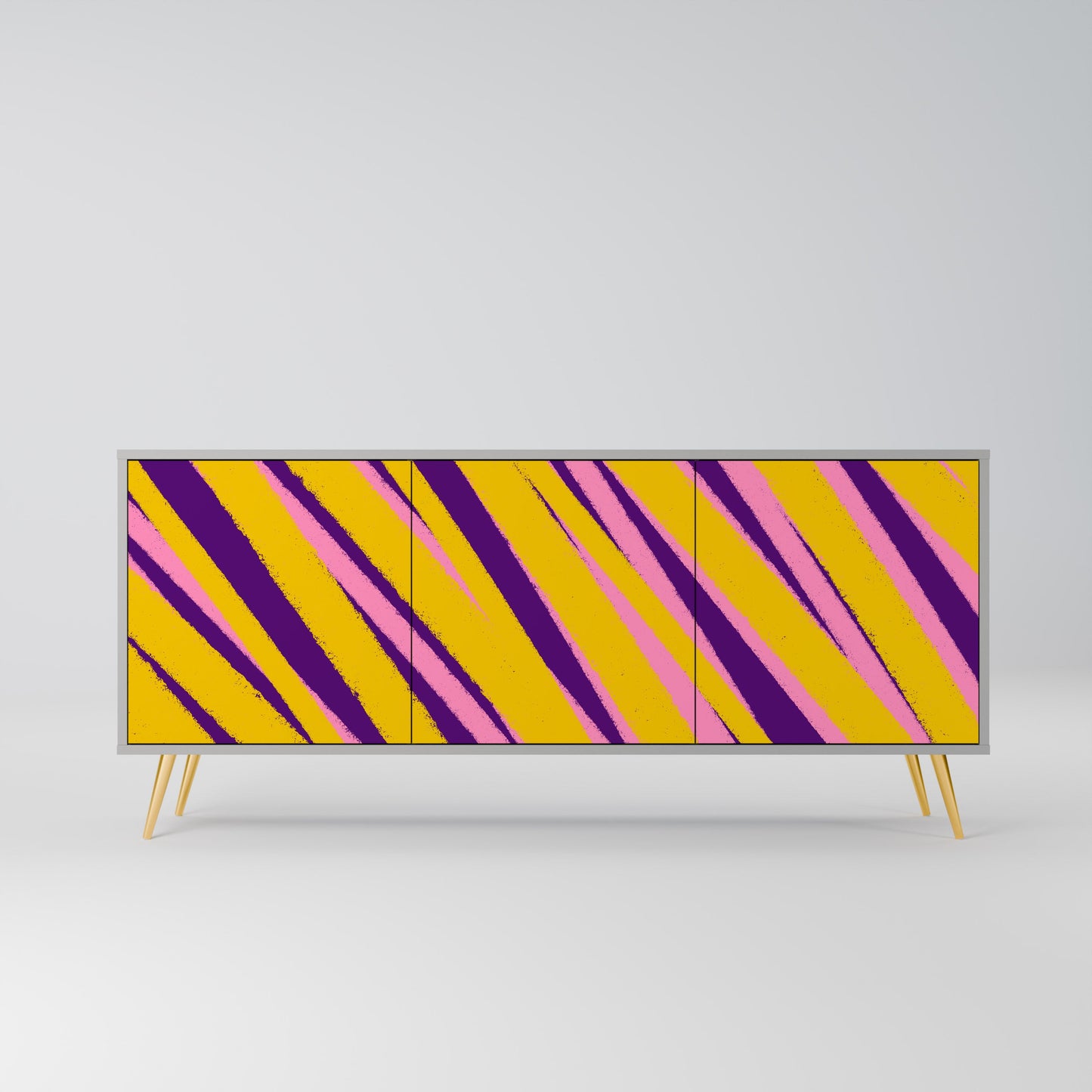 DREAMS COME TRUE 3-Door Sideboard in Grey Finish