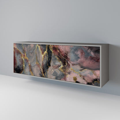 GOLDEN TIDES 3-Door Sideboard in Grey Finish