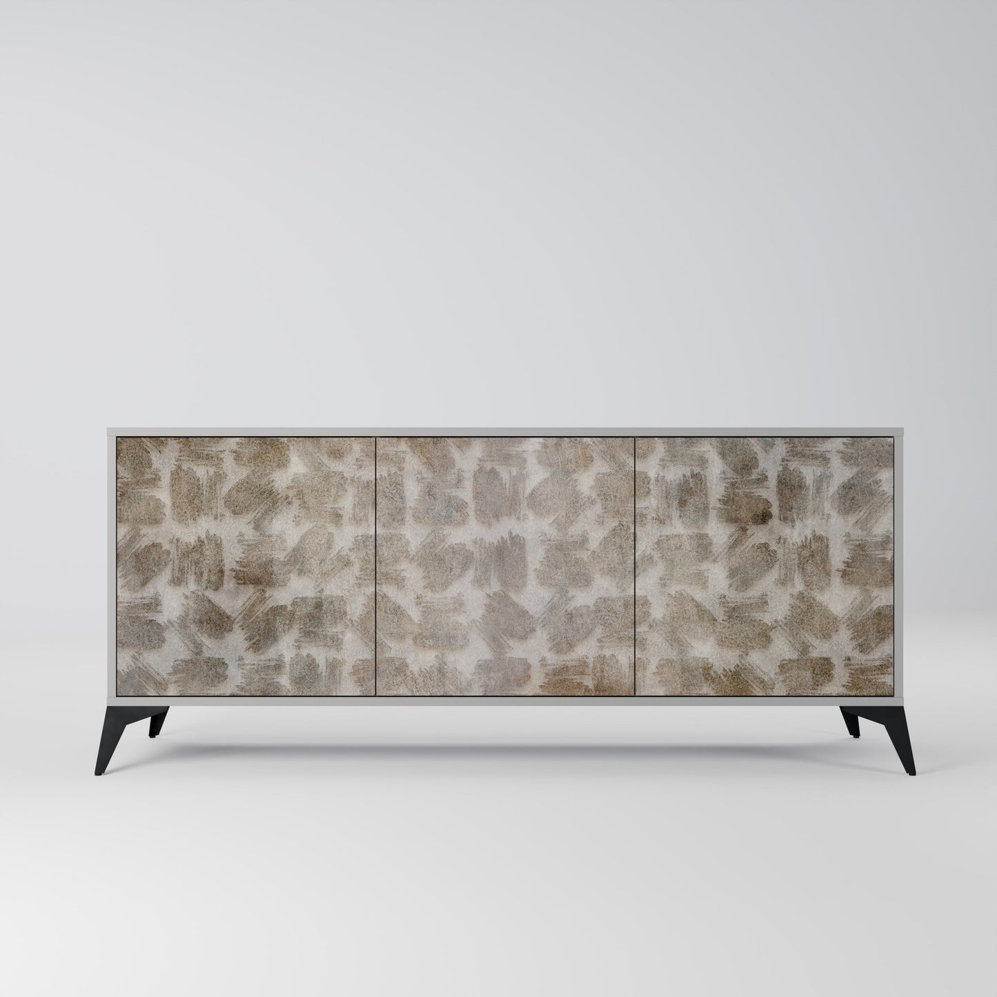SLIGHTLY BLURRED 3-Door Sideboard in Grey Finish