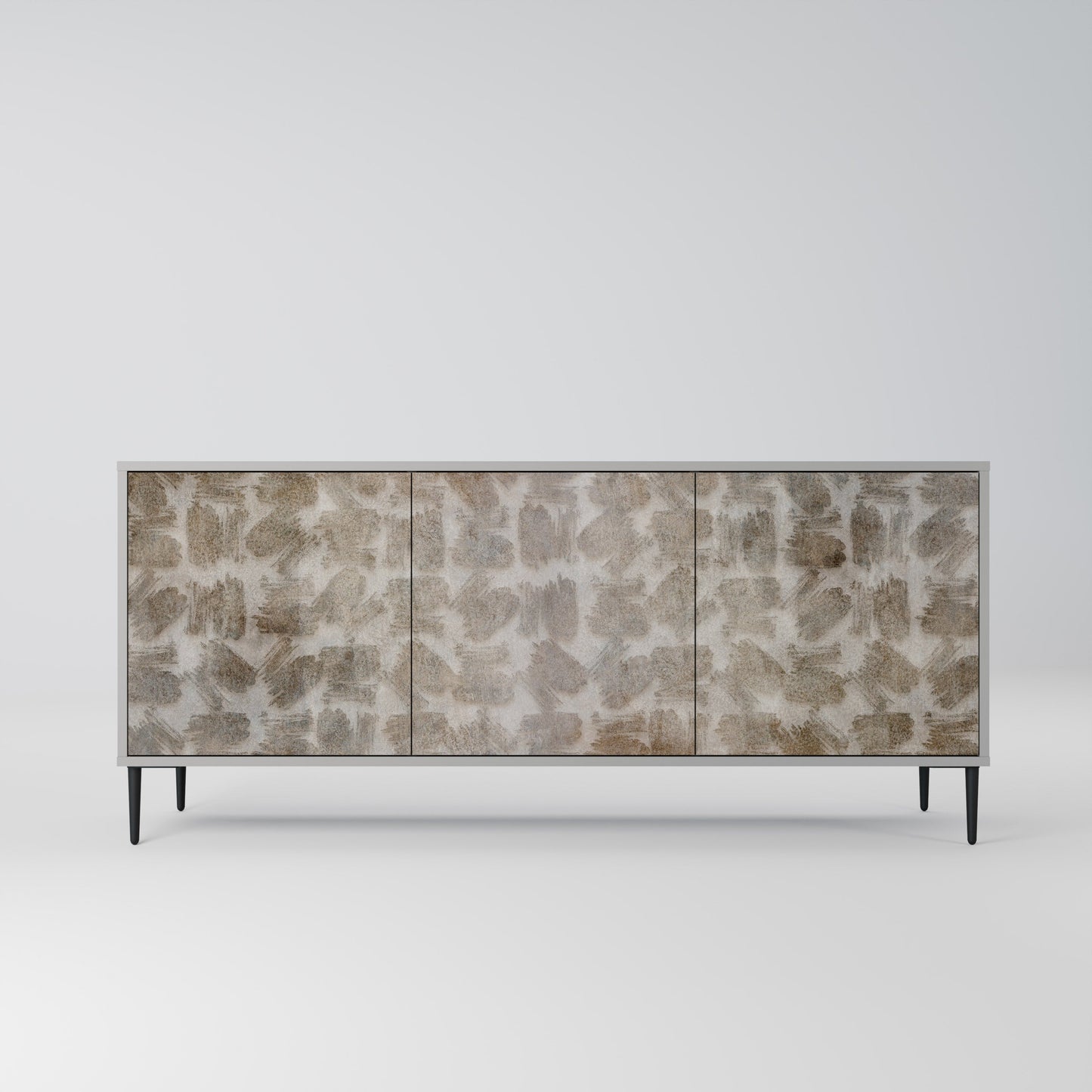 SLIGHTLY BLURRED 3-Door Sideboard in Grey Finish