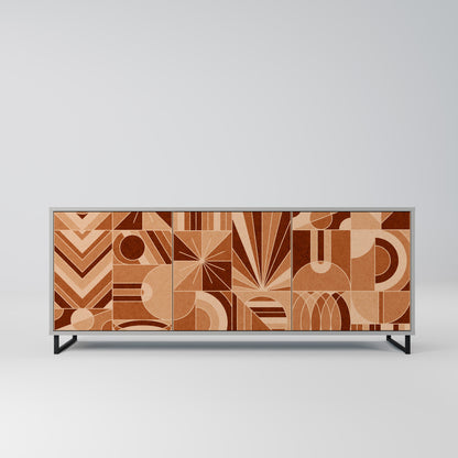 PRISM MOSAIC 3-Door Sideboard in Grey Finish