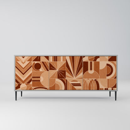PRISM MOSAIC 3-Door Sideboard in Grey Finish