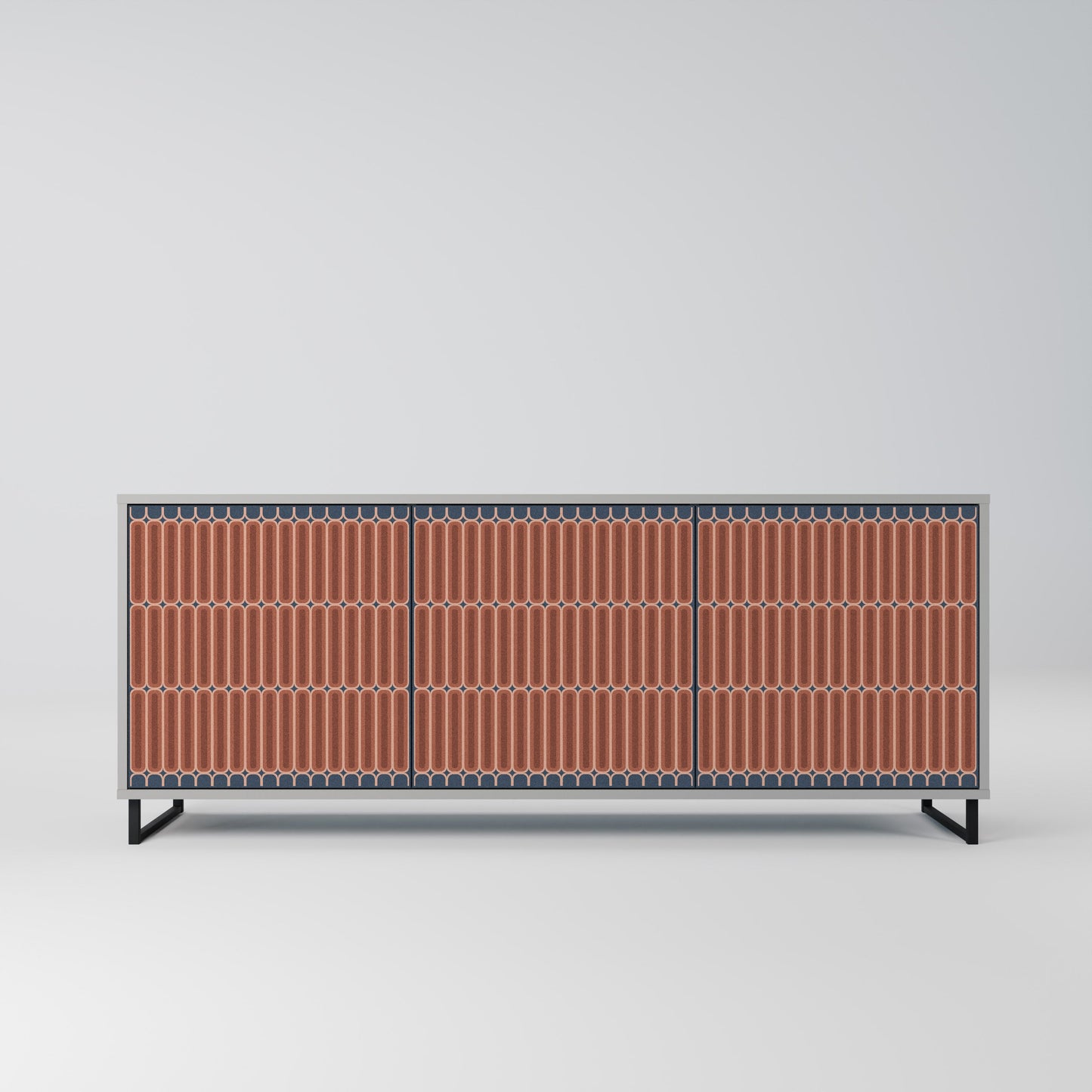 HYPNOTIC GATE 3-Door Sideboard in Grey Finish