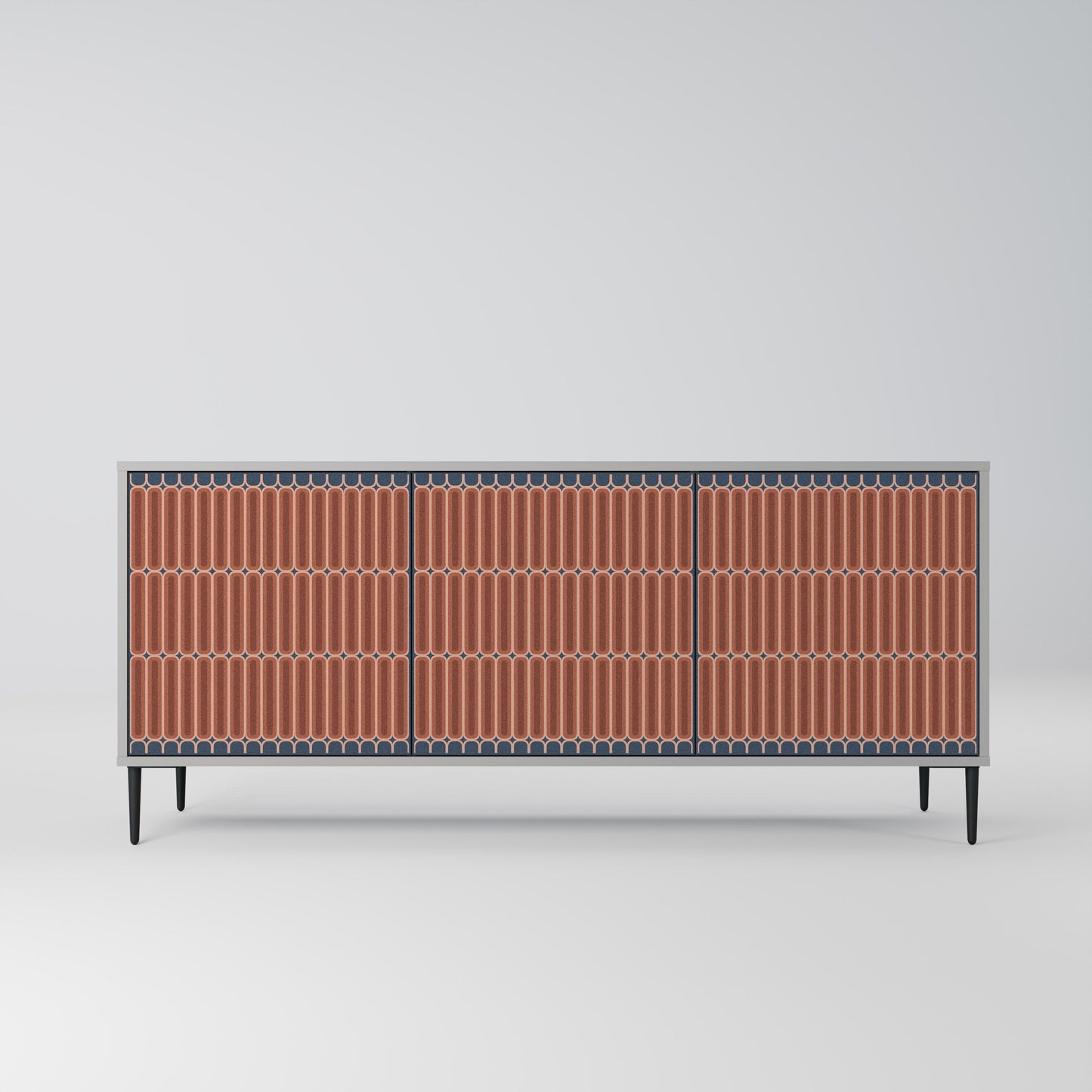 HYPNOTIC GATE 3-Door Sideboard in Grey Finish