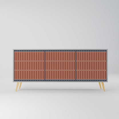 HYPNOTIC GATE 3-Door Sideboard in Grey Finish