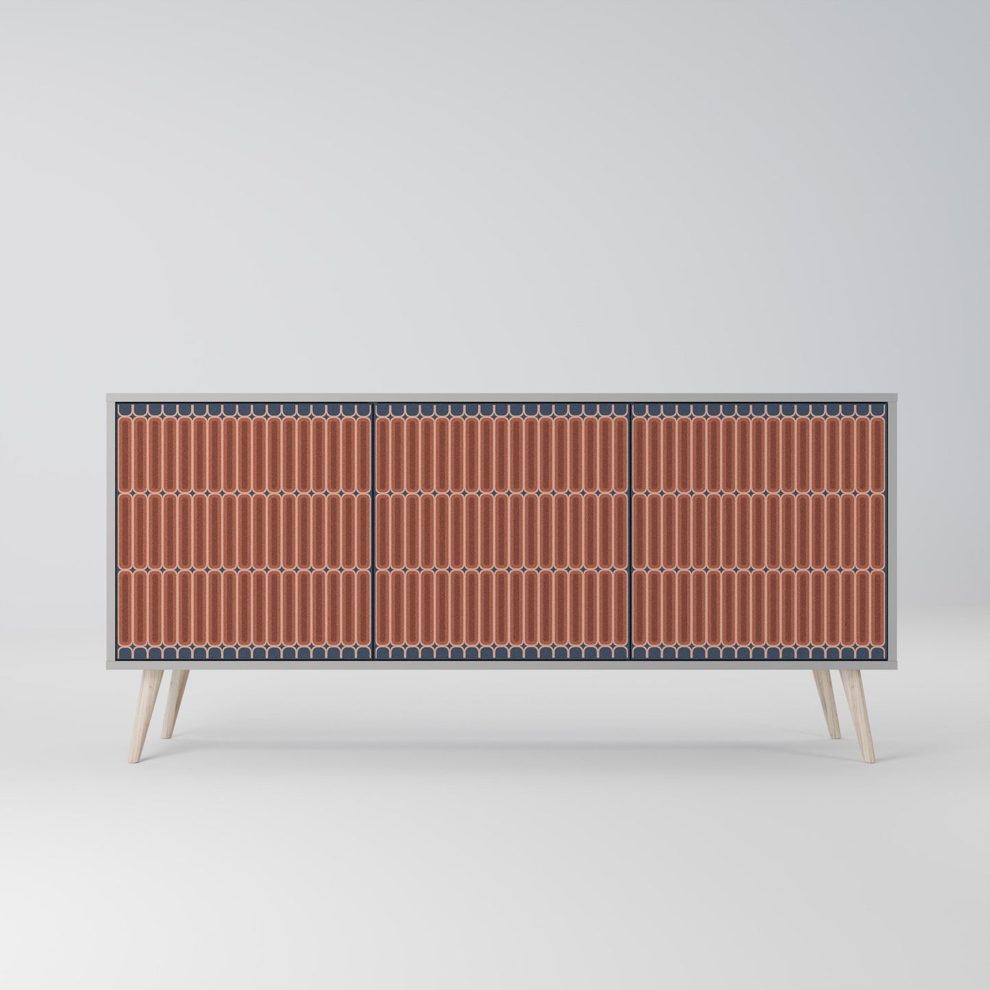 HYPNOTIC GATE 3-Door Sideboard in Grey Finish