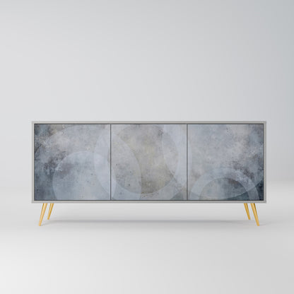 MUTED ARC 3-Door Sideboard in Grey Finish